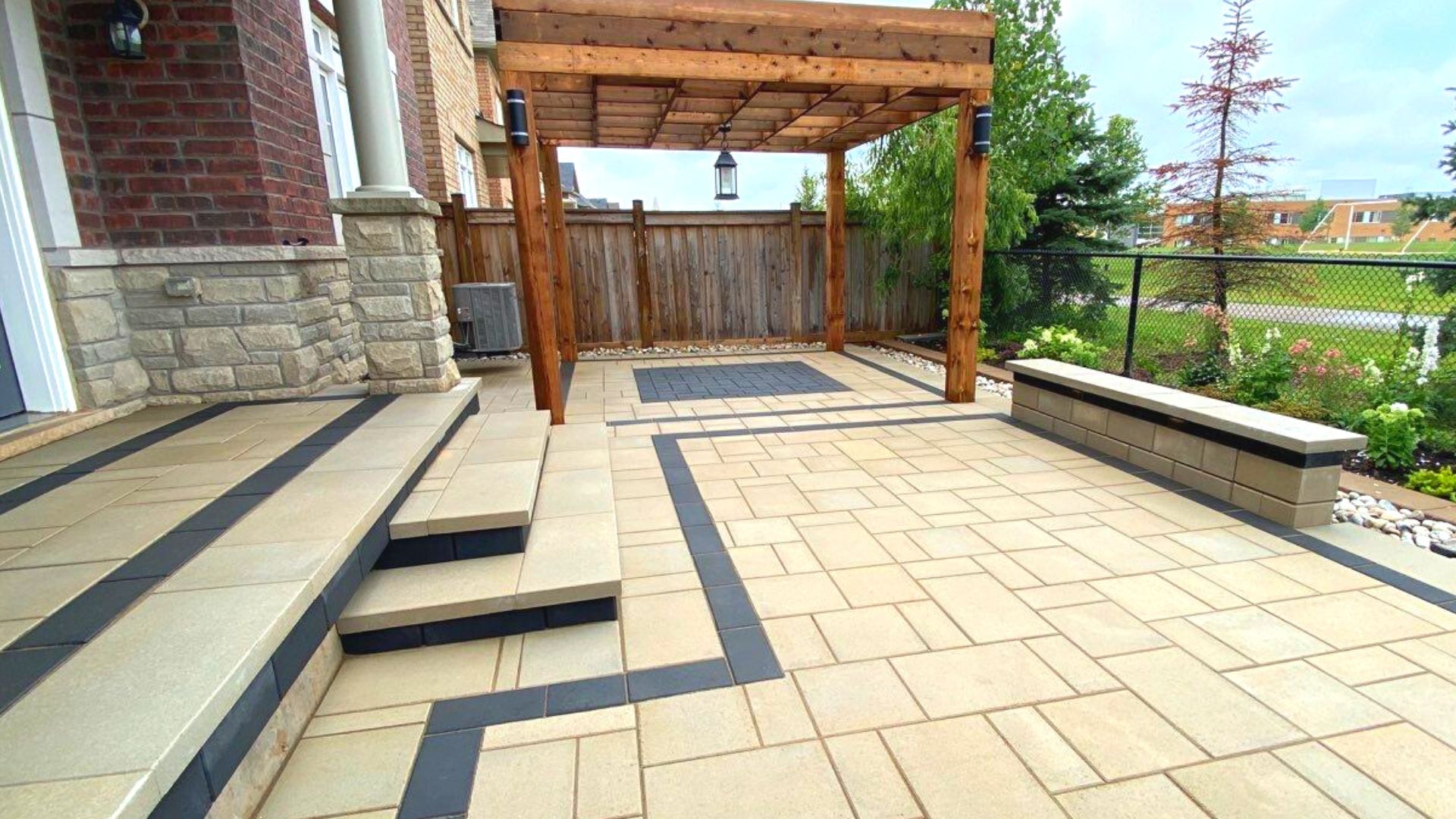 Interlocking pavers for backyard