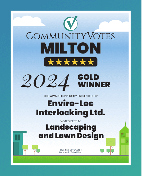 CommunityVotes Milton 2024 Gold award for Landscaping and Lawn Design logo